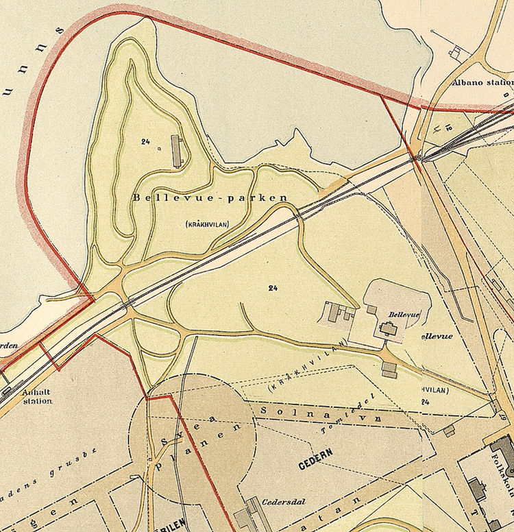 150816 Utdrag 1899 års karta Bellevue 1899